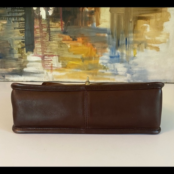 Vintage Coach Mahogany Brown Leather Willis Bag Made In Italy 9927 Gorgeous! - Picture 4 of 11
